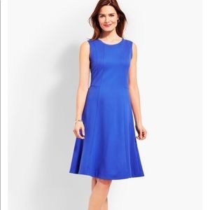 Talbots Fit and Flare Blue Slim Dress